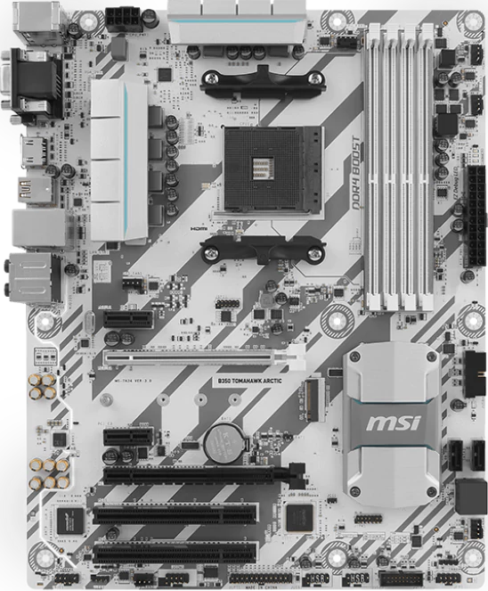 MSI B350 Tomahawk Arctic - Motherboard Specifications On MotherboardDB